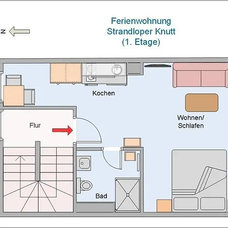 Apartament Strandloper Knutt - Wunderschoenes Feriendomizil Fuer 2 Personen In Strandnaehe